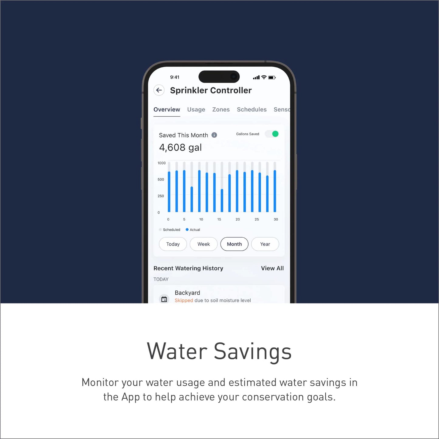 Moen 16-Zone Smart Sprinkler Controller, Wi-Fi Connectible Smart Irrigation System with Automatic Water Timer, WICNT016G1USA