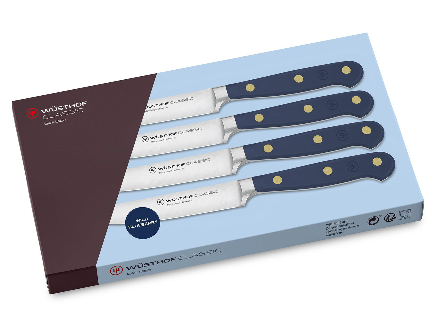 WÜSTHOF Classic Wild Blueberry 4-Piece Steak Knife Set