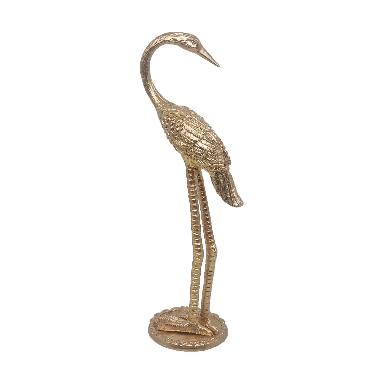 Tricune Metal Crane Ring Holder Stand for Jewelry, Engagement and Wedding Ring Display, Gold Decorative Ornaments Home Decor for Living Room, Bedroom, Desktop, Cabinets