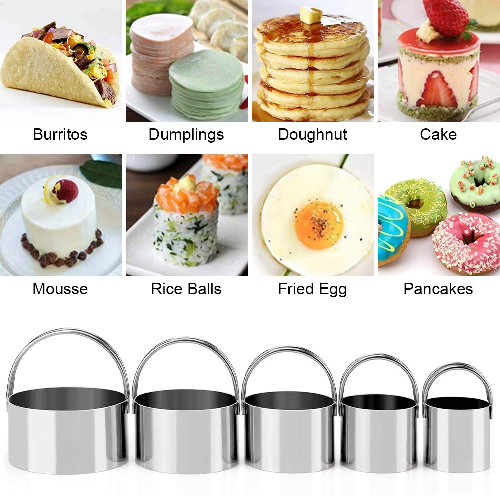 Pastry Cutter, Biscuit Cutter, Dough Scraper, Silicone Baking Mats, Stainless Steel Pastry Blender Set, Dough Cutter Biscuit Cutter Baking Pastry Mat Dough Blender Tools & Pastry Utensils (5 Pcs/Set)