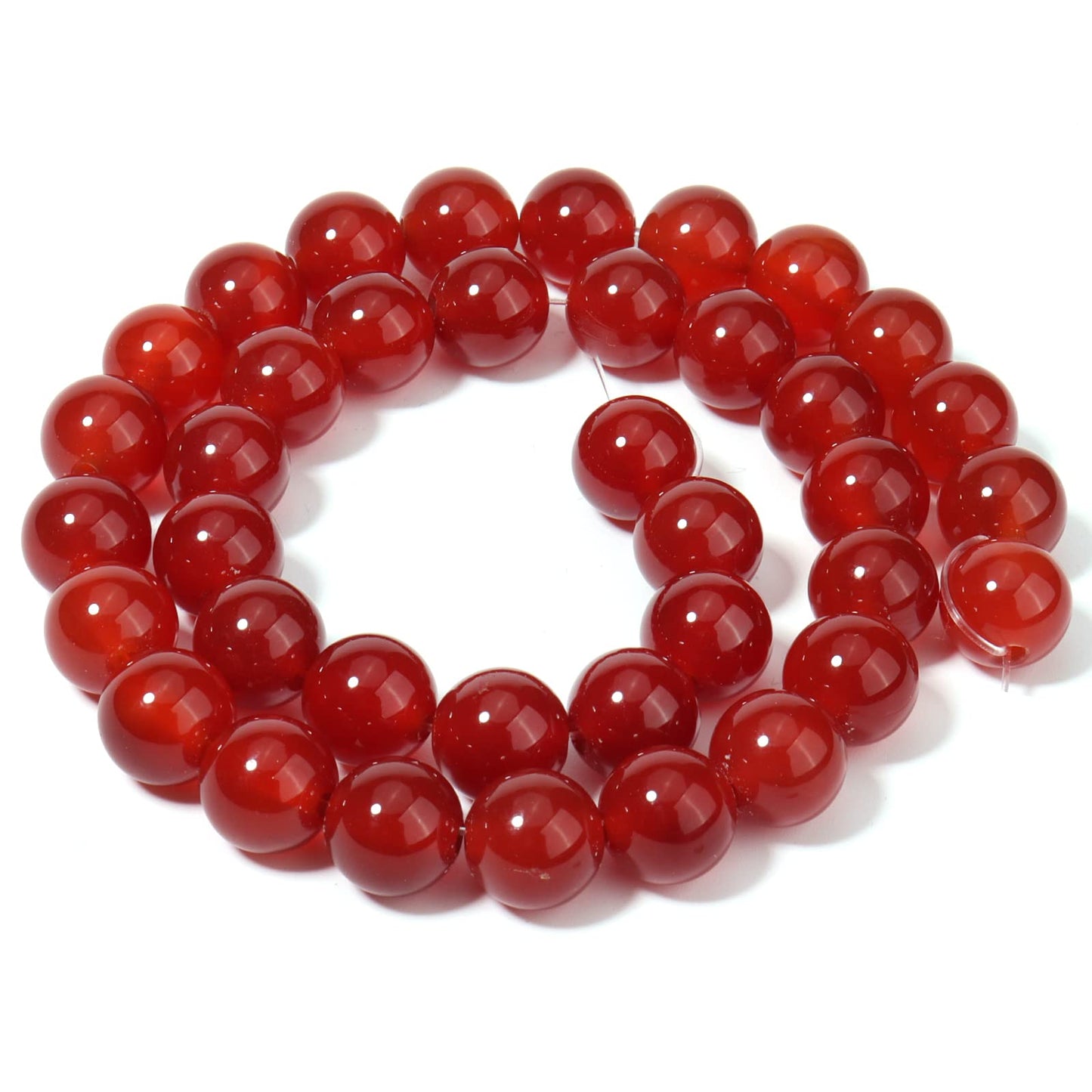 60pcs 6mm Natural Red Agate Gemstone Beads Energy Healing Crystal Round Loose Stone Beads for Jewelry Making, DIY Bracelets Necklaces