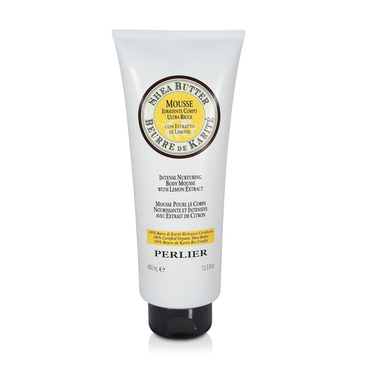 Perlier Intensive Nurturing Shea Butter Body Mousse with Lemon, 13.5 fl. oz.