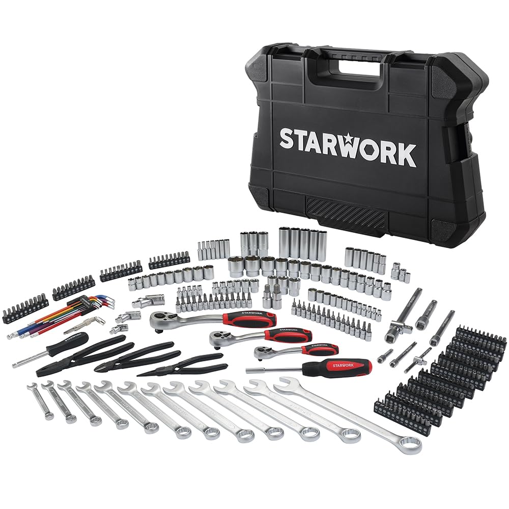 STARWORK TRUE MECHANIC™ 314-Piece Mechanics Tool Set and Socket Set, Professional Metric Set