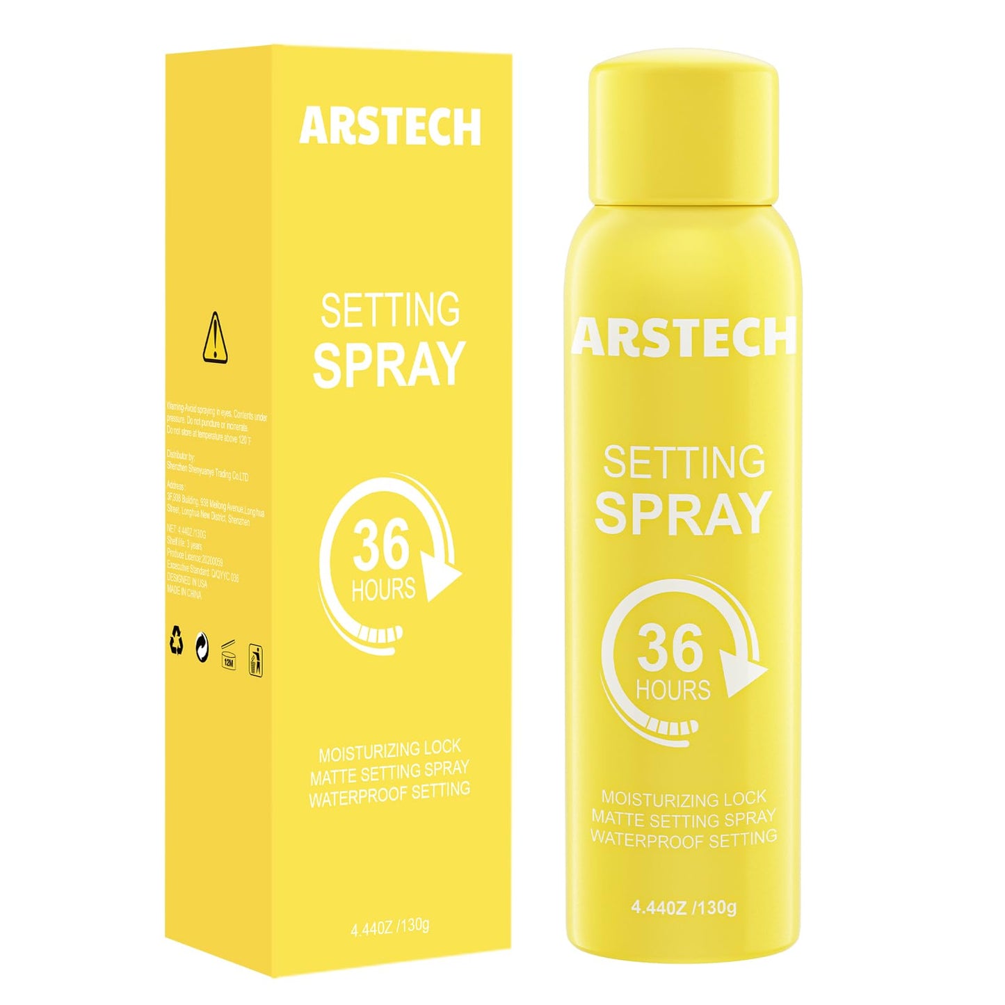 Setting Spray for Makeup Long Lasting for up to 36HR Wear Vitamin C Ultra-Fine Face Mist Dewy Hydrating & Soothing Finishing Fixing Spray for Make Up All-Day Fresh Look 4.44 oz