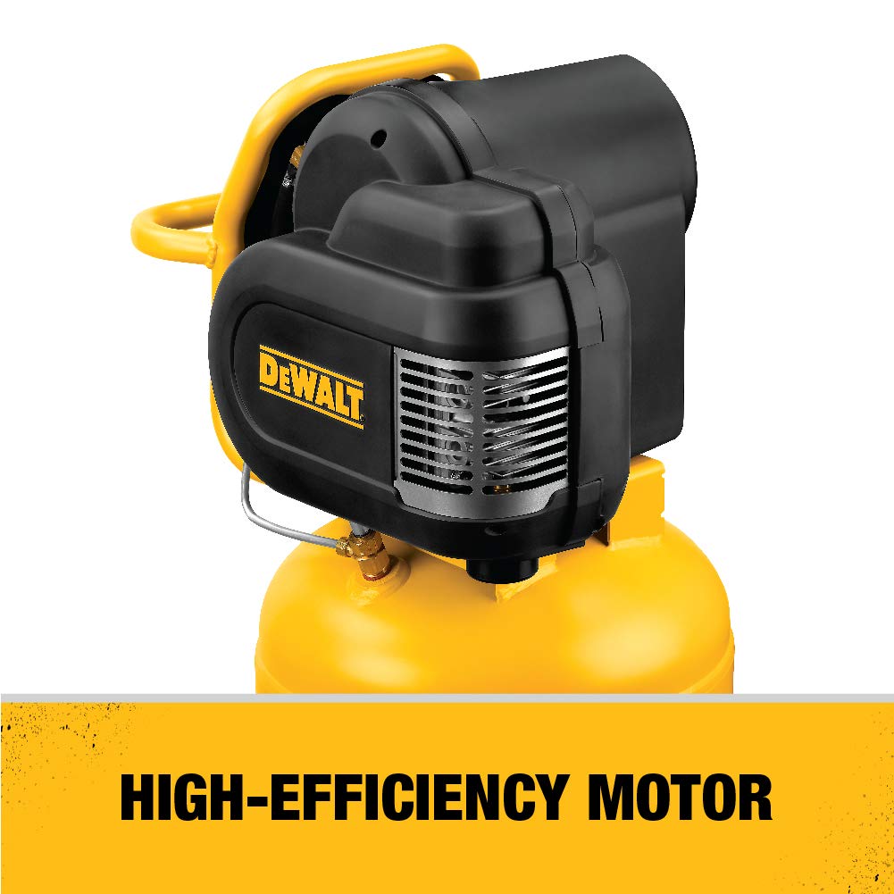 DEWALT Vertical Portable Compressor, 1.9 Hp 200 Psi Oil Free High Pressure Low Noise (D55168)