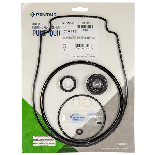 356198 Pentair Pump Seal Quick Kit Whisperflo Intelliflo