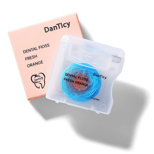 Coconut-Oil Infused Woven Dental Floss,Deep Clean Natural Vegetable Waxed Floss,Extra Wide Cleaning and Slides Smoothly & Easily,PFAS Free | Orange Flavored(33 Yds x 1 Unit)