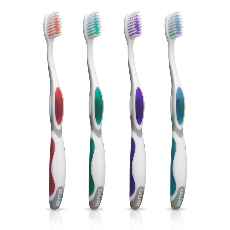 GUM Summit+ Soft Toothbrush, 505ECM12, Compact Head, Soft Bristles, Professional Sample, 1 Count(Pack of 12)