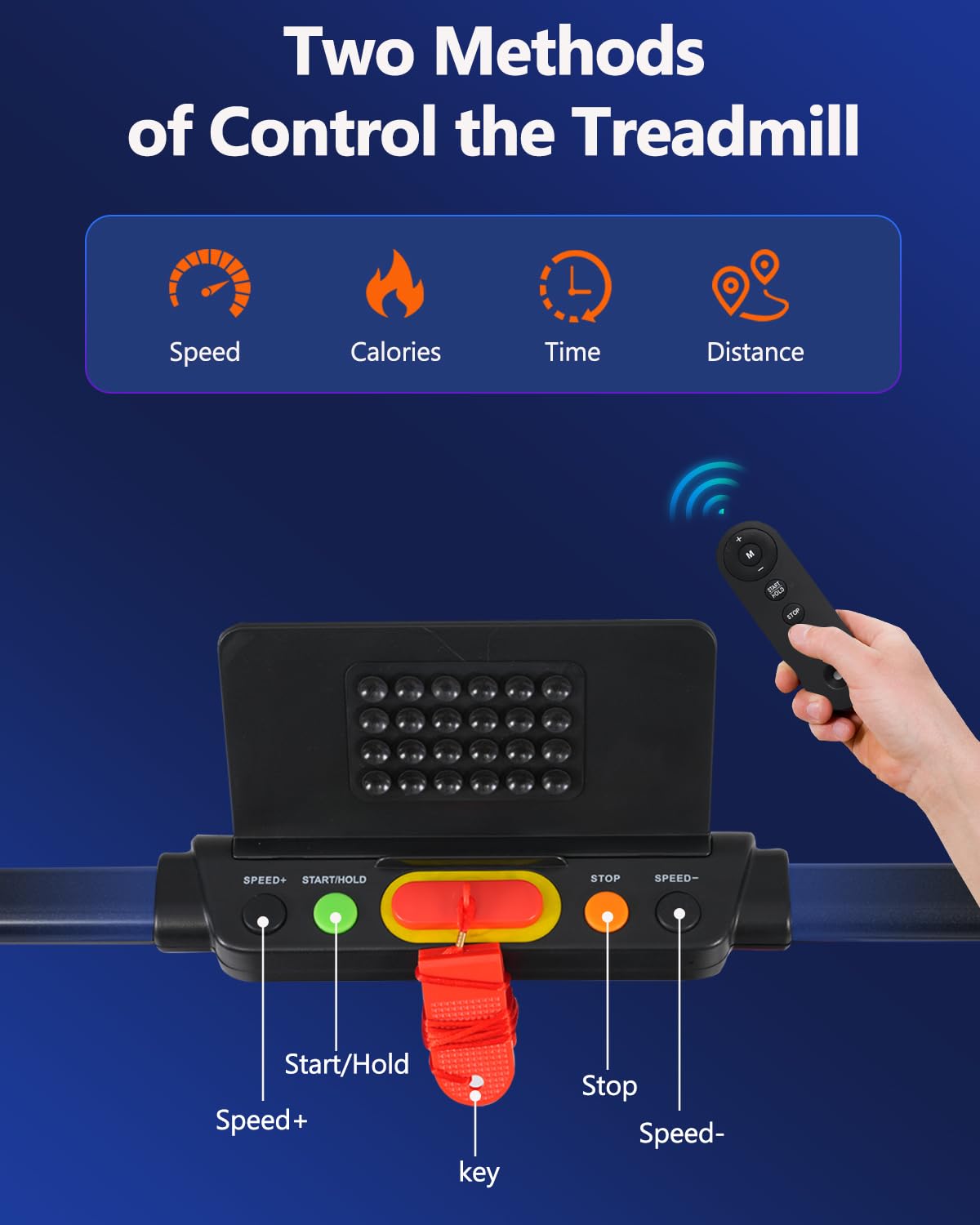 Merax Walking Pad with Handle Bar, Foldable Treadmills for Home Small Space, 7.5 Mph Incline Walking Pad with Safety Handle, Walking Running Exercise Equipment, Remote Control &Armrest Button Control