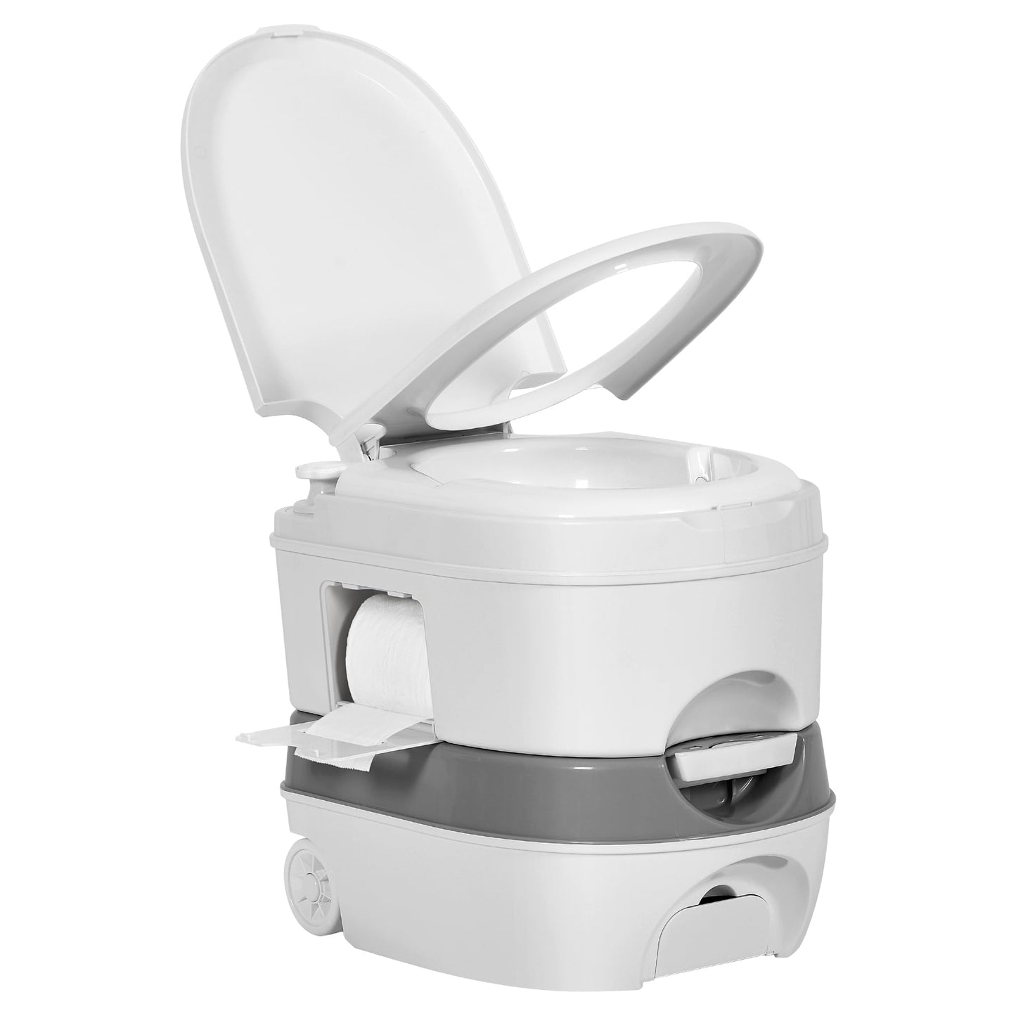 YITAHOME 6.34 Gallon Portable Toilet for Camping, RV Travel Porta Potty Leak-Proof with Press Flush Pump, Paper and Detergent Collection, Rotating Spout for Adults, Boating, Hiking, Trips
