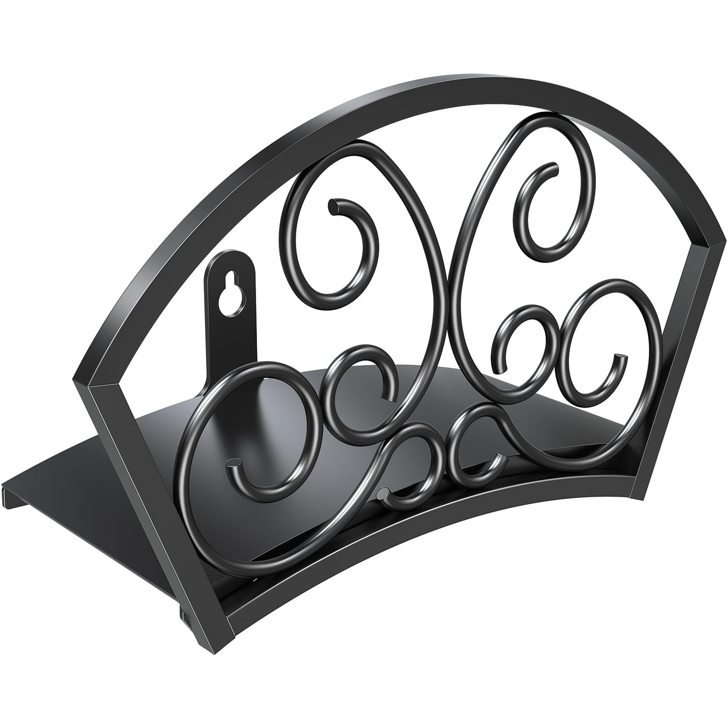 GOFORWILD Garden Hose Holder, Decorative Hose Butler Sturdy Water Hose Rack, Durable Wall Hose Hanger, Holds 125-Feet of 5/8-Inch Hose, Hose Reel, Made of Gauge Steel, 7019