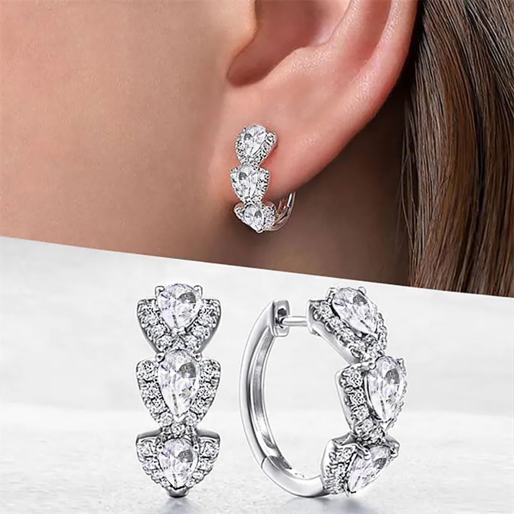 Histone Lymphatic Earring For Women, Lovefinity™ Honorable Joy Halolux Lymphvity Magnetotherapy Germanium Earrings Hoop Jewelry Gifts (Hoop-Gold+Silver)