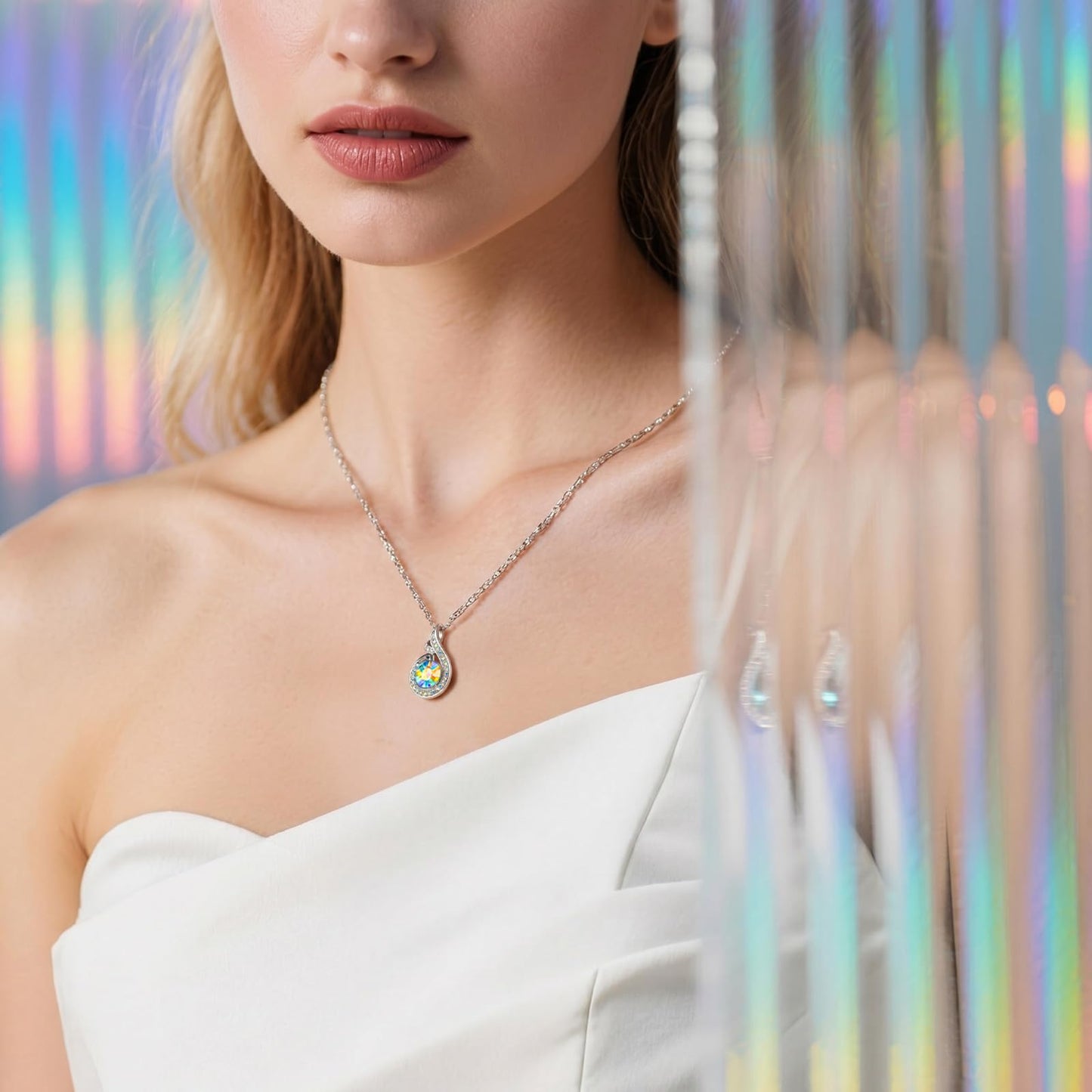 Kate Lynn Phoenix Birthstone Necklaces for Women Pendant Necklace Crystal Jewelry, Birthday Gifts for Women Wife Girlfriend Mothers Day Gift for Mom Daughter Unique Lady Christmas Jewelry Gift for Her, June Birthstone Moonstone Necklace