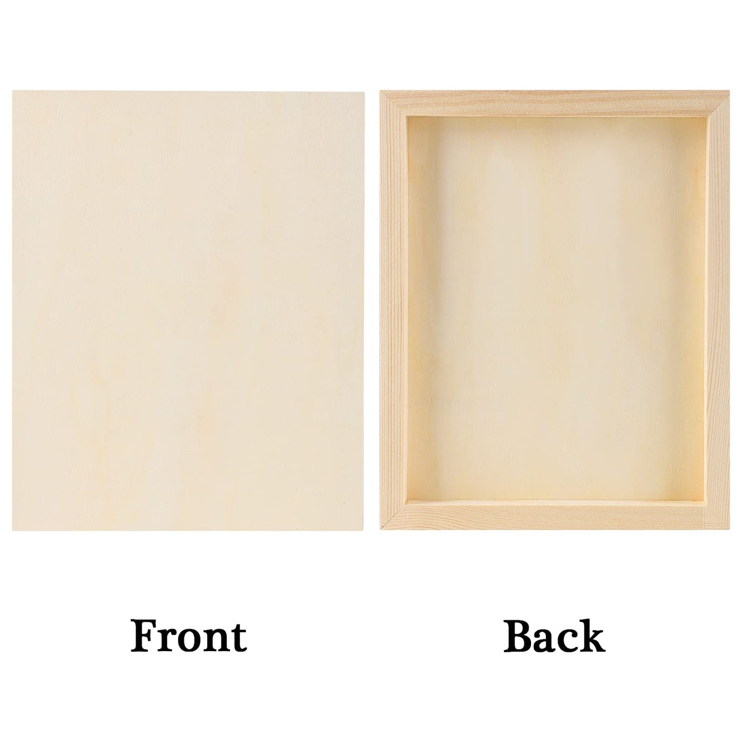 ADXCO 8 Pack Wood Panels 8 x 10 inch Wooden Canvas Board Unfinished Wooden Panel Boards for Painting, Arts, Pouring Use with Oils, Acrylics