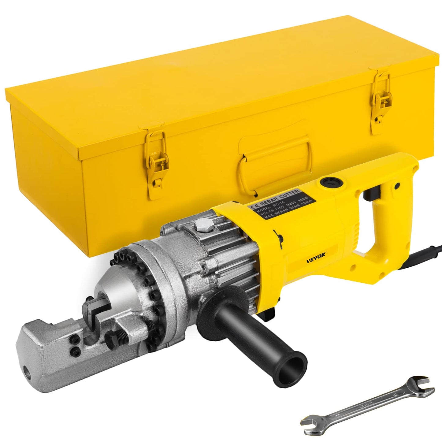 VEVOR Electric Rebar Cutter, 900W Portable Electric Hydraulic Rebar Cutter, Cutting up to 5/8 Inch #5 4-16mm Rebar within 3 Seconds,110V,with Easy to Carry Stainless Box