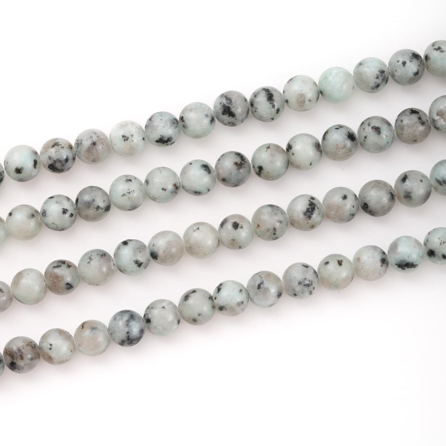 6mm 60pcs DIY Natural Kiwi Jasper Stone Beads Round Healing Crystal Gemstone Loose Beads for Jewelry Making Handmade Bracelet Necklace