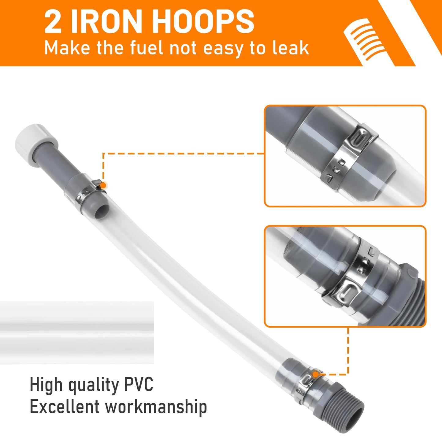 mapleza 2 PCS VP-Racing Fuel Jug Hose with 1 PCS Hose Bender Gas Can Hoses Suitable for 3/5/5.5 Gallon VP Fuel Jugs Racing Gas Can Spout Replacement