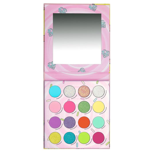 KimChiChic Beauty Donut Collection Eyeshadow Palette - 16 Matte, Pigment, & Glitter Shadows, Versatile for Day to Night Looks, Cruelty Free, Rainbow Sprinkles