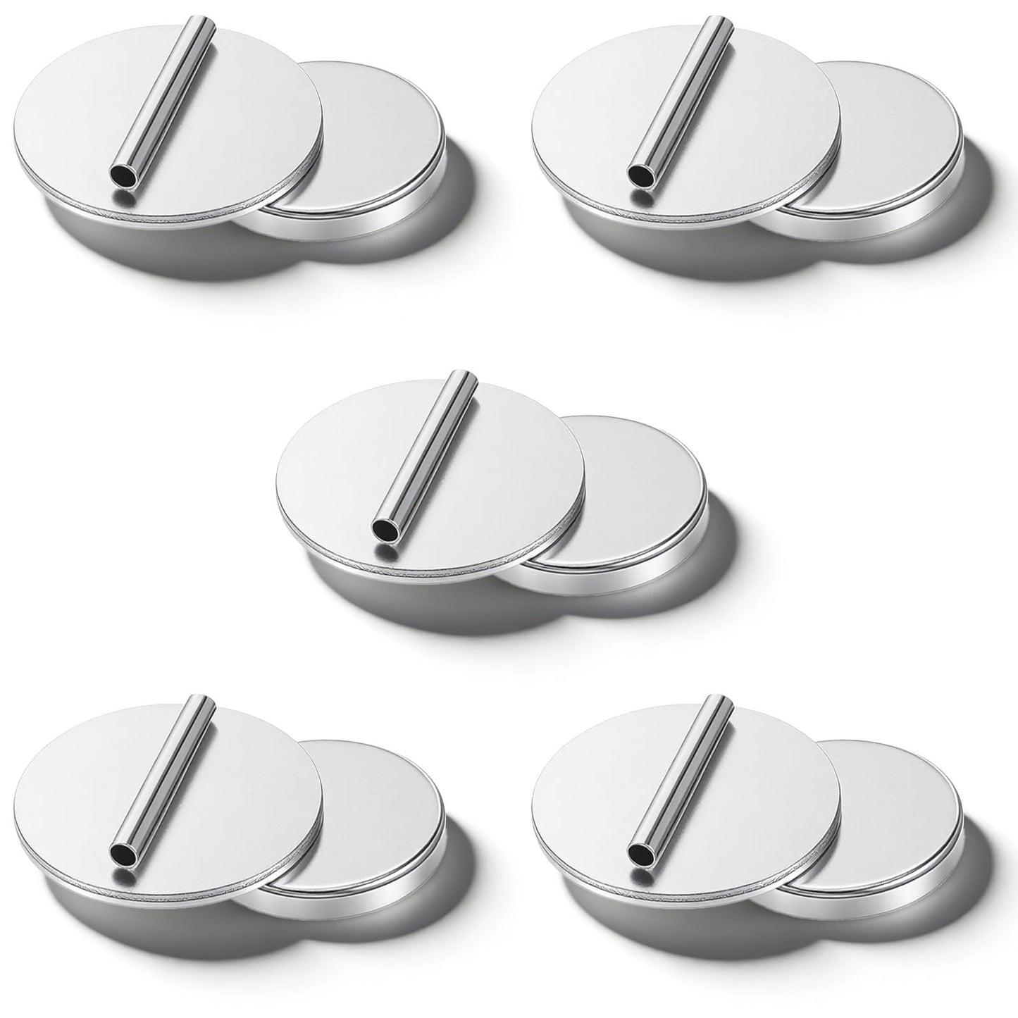 5 Pairs Invisible Magnetic Brooch Pin Converter Mini Magnetic Clasps for Clothing Metal Pin Backs Magnet Metal Lapel Pins Brooch Holder Converter for Hijab Scarf Shawl Thin Fabric