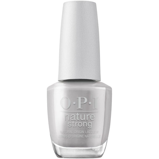 OPI Nature Strong Dawn of a New Gray | Opaque Soft Gray Crème Natural Origin Nail Polish | Plant Based, Vegan, Cruelty Free