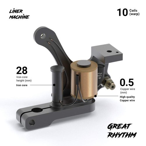 STIGMA Tattoo Machine CNC Carved from Italy Handmade Tattoo Coil Machine Gun 10 Wrap Coils for Liner M320