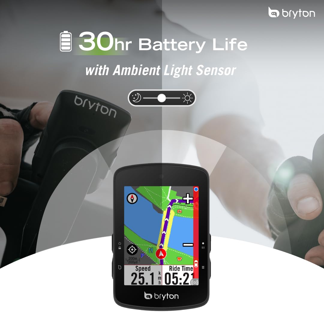 Bryton Rider S510 2.8 Inch Color LCD Touchscreen GPS Bike/Cycling Computer, Offline USA Map, Compatible with Bike Radar, 30hrs Long Battery Life, Navigation with Turn-by Turn Follow Track Waterproof