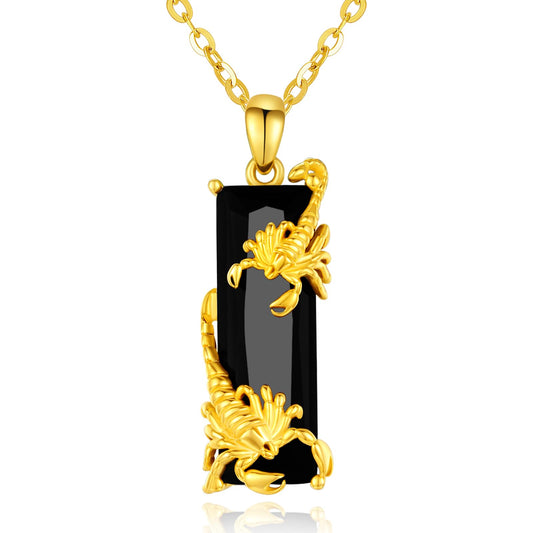 AENEAS Scorpion Necklace for Women Men Sterling Silver 24K Gold Plated Scorpio Zodiac Constellation Pendant Crystal Animal Cool Jewelry with Gift Packaging