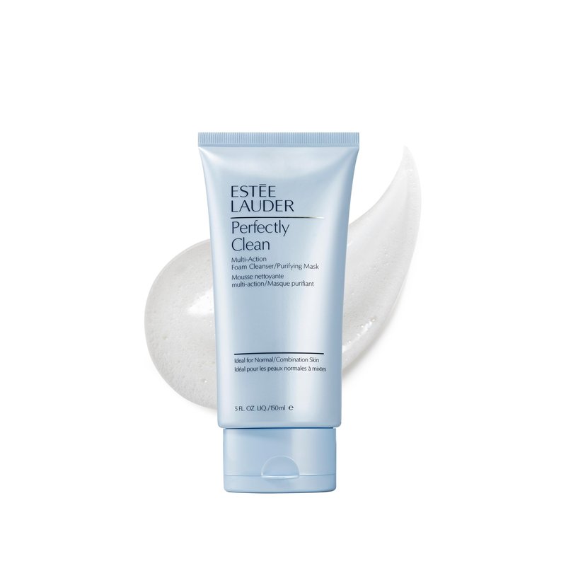 Estée Lauder Perfectly Clean Multi-Action Foaming Face Wash Cleanser/Purifying Face Mask | Daily Facial Cleanser, 5.0 Fl Oz