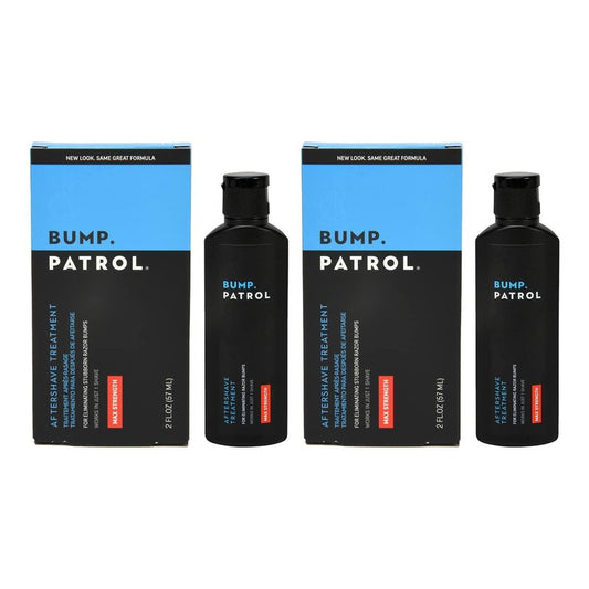 Bump Patrol Maximum Strength Aftershave Treatment Serum – Razor Bump Stopper and Ingrown Hair Treatment for Men and Women, Fast Acting Salicylic Acid for Razor Burn & Shaving Irritation - 2 oz Pack 2