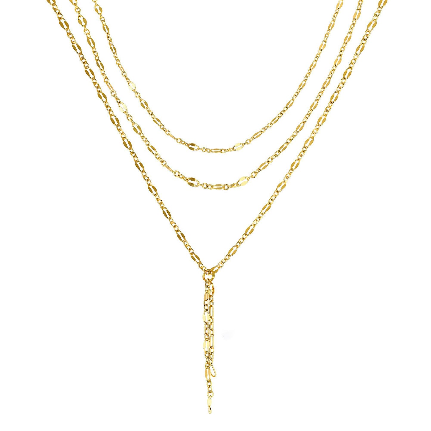 Tewiky Lariat Necklace for Women, Dainty Gold Long Necklaces 14k Gold Plated Heart Pearl CZ Teardrop Pendant Necklace Simple Drop Necklace Trendy Y Necklace Fashion Jewelry for Women