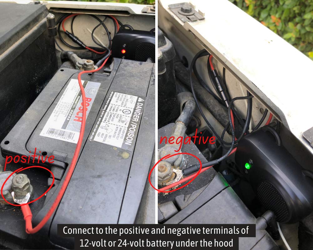 Loraffe 2 Pack Under Hood Animal Repeller Car Rat Repeller Rodent Repeller Ultrasonic Mouse Deterrent for 12V Vehicle Get Rid of Mice in Car Engine