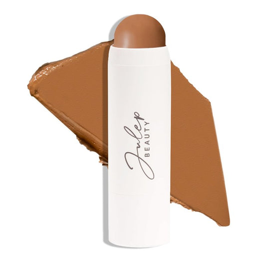 Skip The Brush Cream to Powder Bronzer Stick - In Paradise - 2-in-1 Cream Bronzer and Contour Stick for the Face - Blendable, Buildable, No Brush Needed - Cruelty-Free, Dewy, All Skin Types