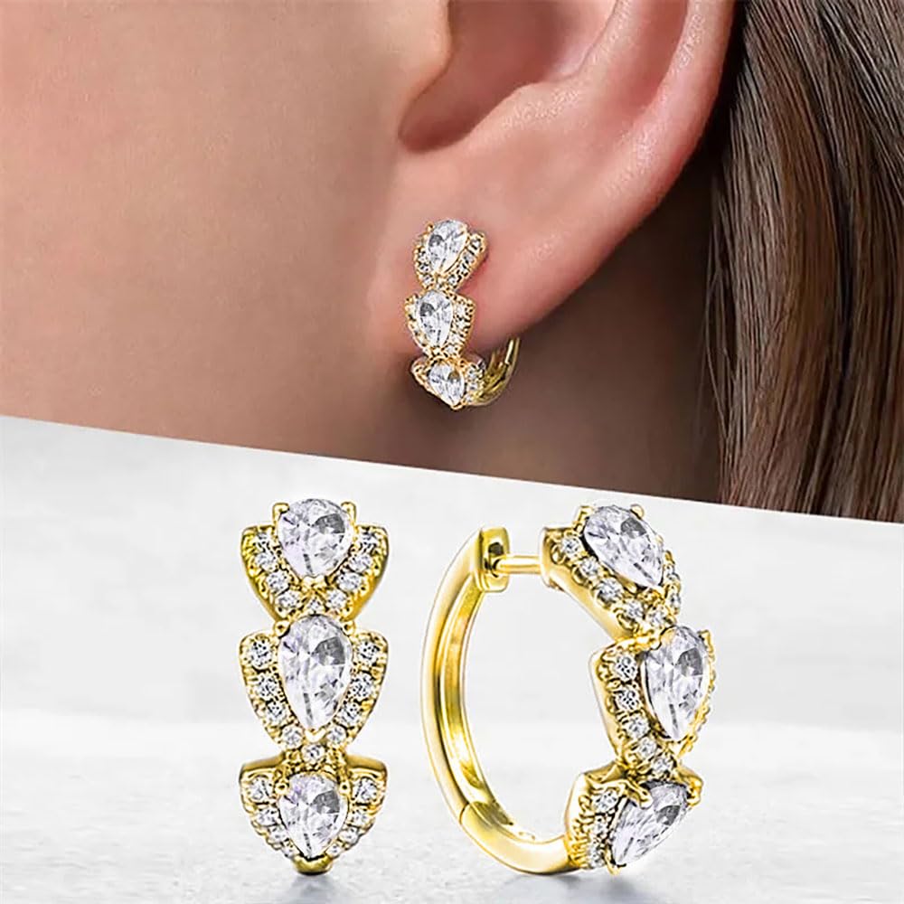 Histone Lymphatic Earring For Women, Lovefinity™ Honorable Joy Halolux Lymphvity Magnetotherapy Germanium Earrings Hoop Jewelry Gifts (Hoop-Gold+Silver)
