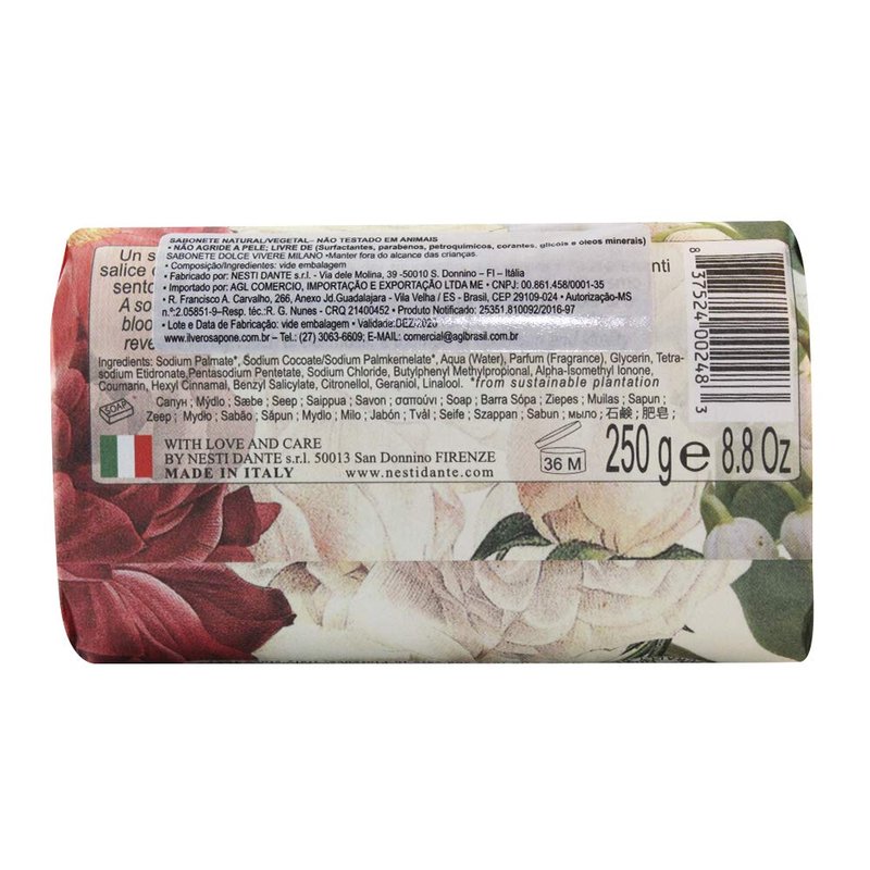 Nesti Dante Natural Soap Bar - Lily Of The Valley, Willow Tree & Oak Musk | 250g (Pack of 2)