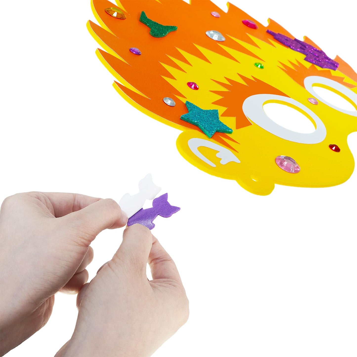 Winlyn 24 Sets Halloween Masks Craft Kits Halloween Face Masks DIY Foam Halloween Party Mask Art Sets Ghost Monster Mummy Face Stickers for Kids Classroom Activities Party Favors Treats