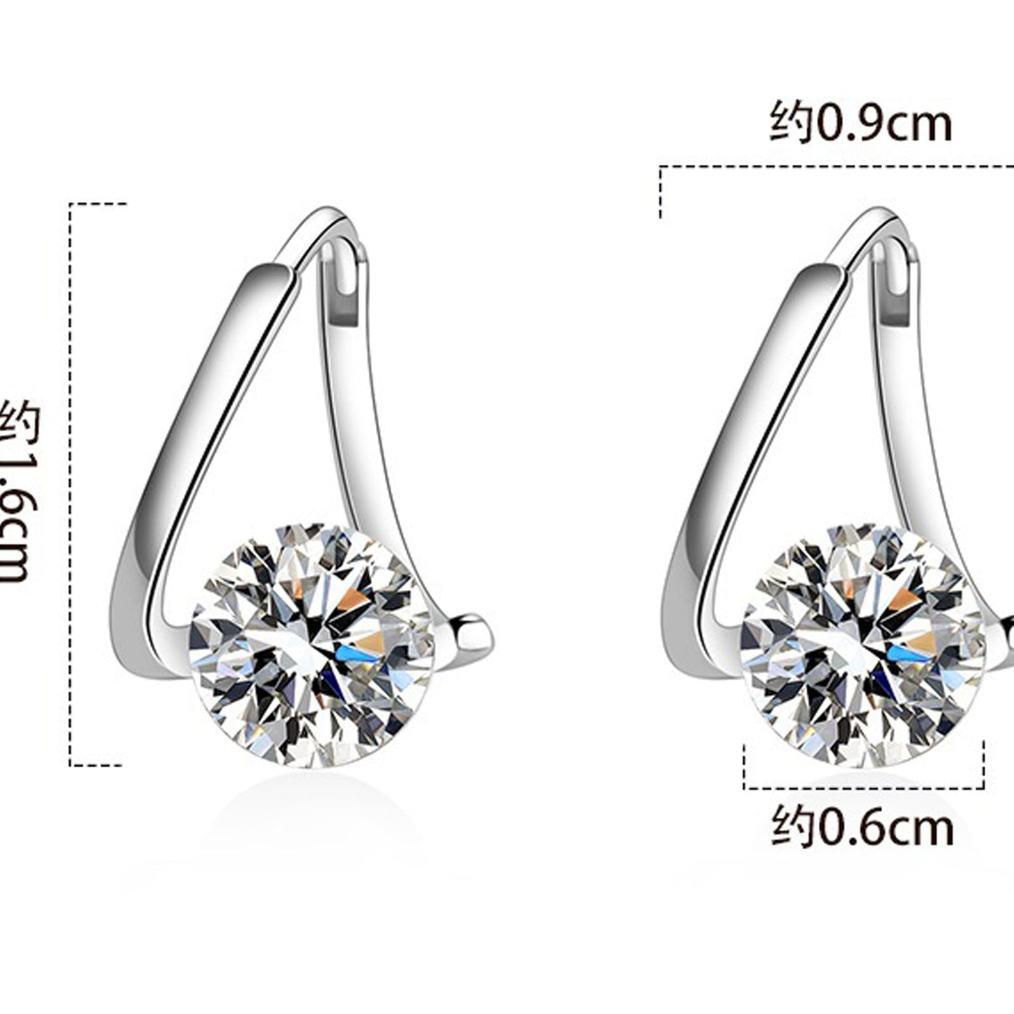 Histone Lymphvity Slimming Earrings for Weight Loss Women 2 Pairs Flysmus Drainage Germanium Earrings Minimalist CZ Hoop Earrings Charm Jewelry Gift (B)