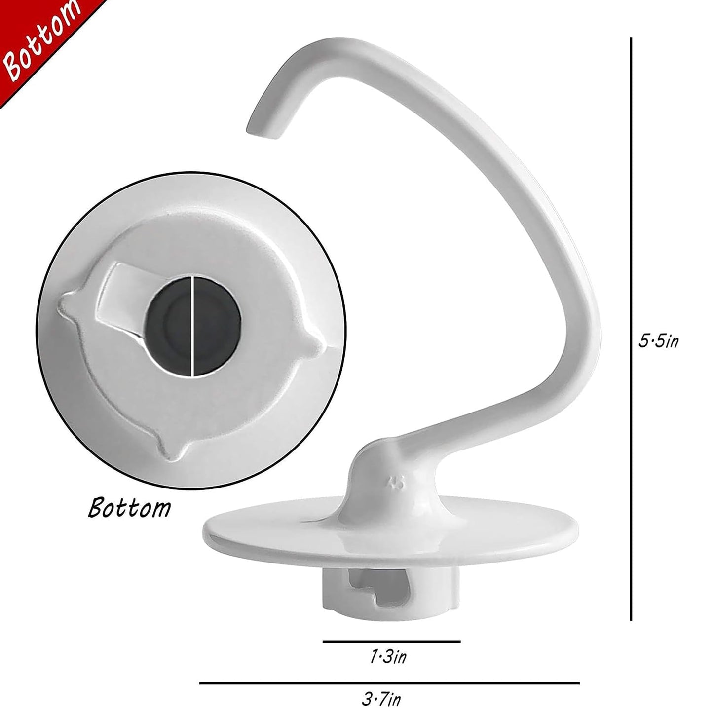Attachments Accessories fit for Kitchenaid 4.5 QT Stand Mixer K45WW Wire Whip K45DH Dough Hook K45B Coated Flat Blade Paddle K45 K45SS KSM75 KSM90 KSM95 KSM100 KSM103 KSM110 KSM150PS prime&swift