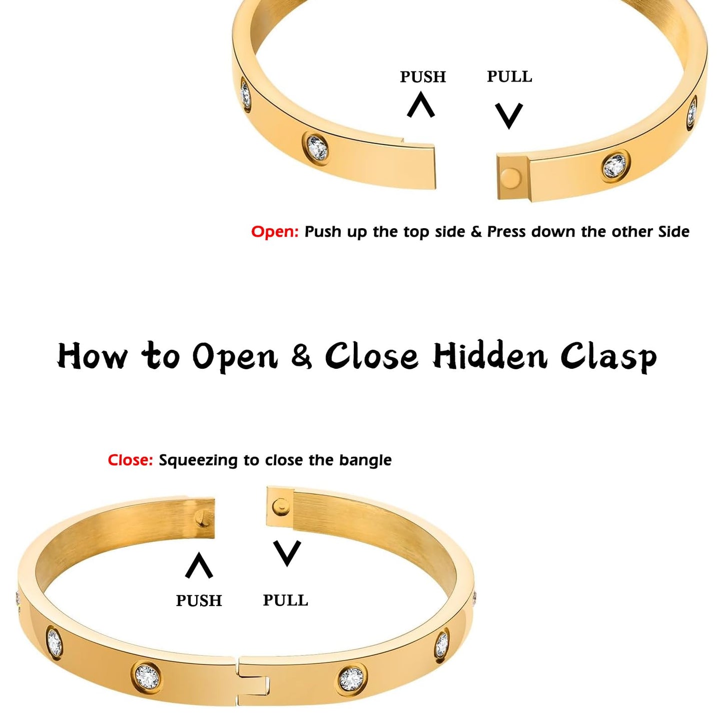 Women's Stacking Bangle Bracelets Set, 18K Gold Plated Pearl Butterfly Handchain Nail Love Bracelet Non Tarnish Gold Jewelry Trendy Waterproof Bangles Set for Women Valentines Birthday Christmas