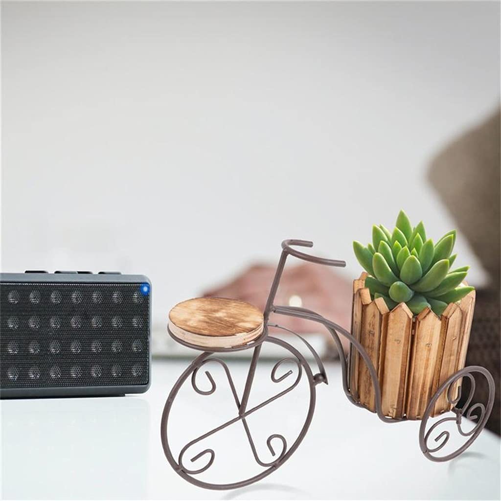MVBCXZXAZ Flower standWrought Iron Plant Stand Rustic Style Flower Pot Cart Holder Flower Basket