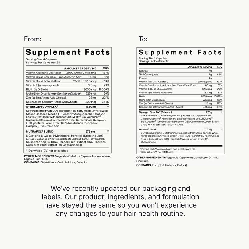 Nutrafol Men's Hair Growth Supplement and Collagen Peptides Powder, Physician-formulated for Visibly Thicker, Stronger Hair, Dermatologist Recommended - 1 Month Supply, 12 oz Bottle