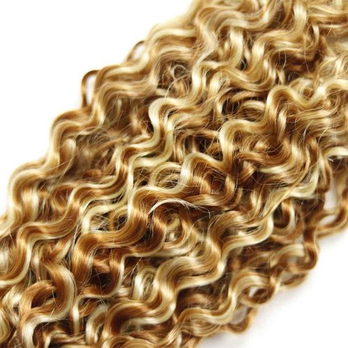 CnumGunm 28 30 32 Inch P30/613 Human Hair Bundles Blonde Kinky Curly Human Hair Bundles Light Brown Bundles 613 Bundles Human Hair #30 Kinky Curly Bundles Hair Extensions