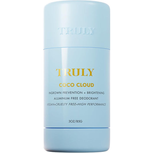Truly Beauty Coco Cloud Deodorant | Targets Body Odor, Ingrown Hairs & Discoloration | Gentle, Aluminum-Free Deodorant | Made with Coconut oil & Mandelic Acid | Coconut & Vanilla Scent | (3 Oz)