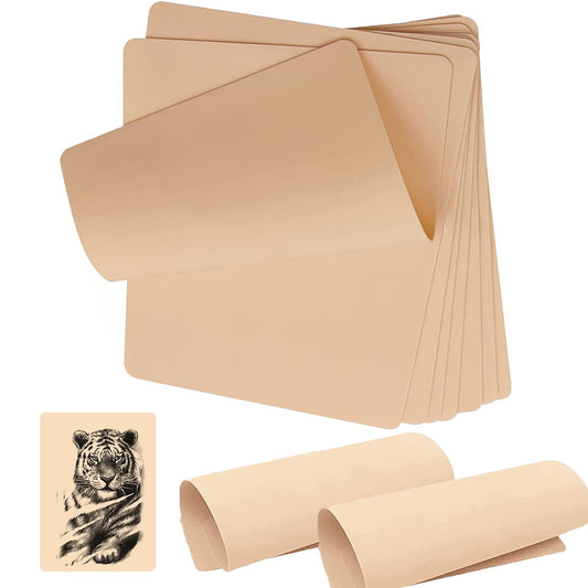 Yuelong 10Pcs Tattoo Practice Skins Double-Sided Fake Skin for Tattooing & Microblading | Reusable Blank Tattoo Skin Pad, Beginner-Friendly, Studio-Grade Training Supplies