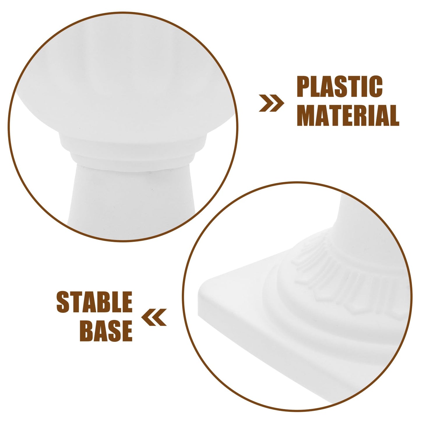 Abaodam 2pcs Urn Planter Flowerpot Flower Stand for Wedding Flower Pots Indoor Front Door Decorations Pots for Plants Tall Planter Outdoor Vase White, 6.7X5.5X5.5in
