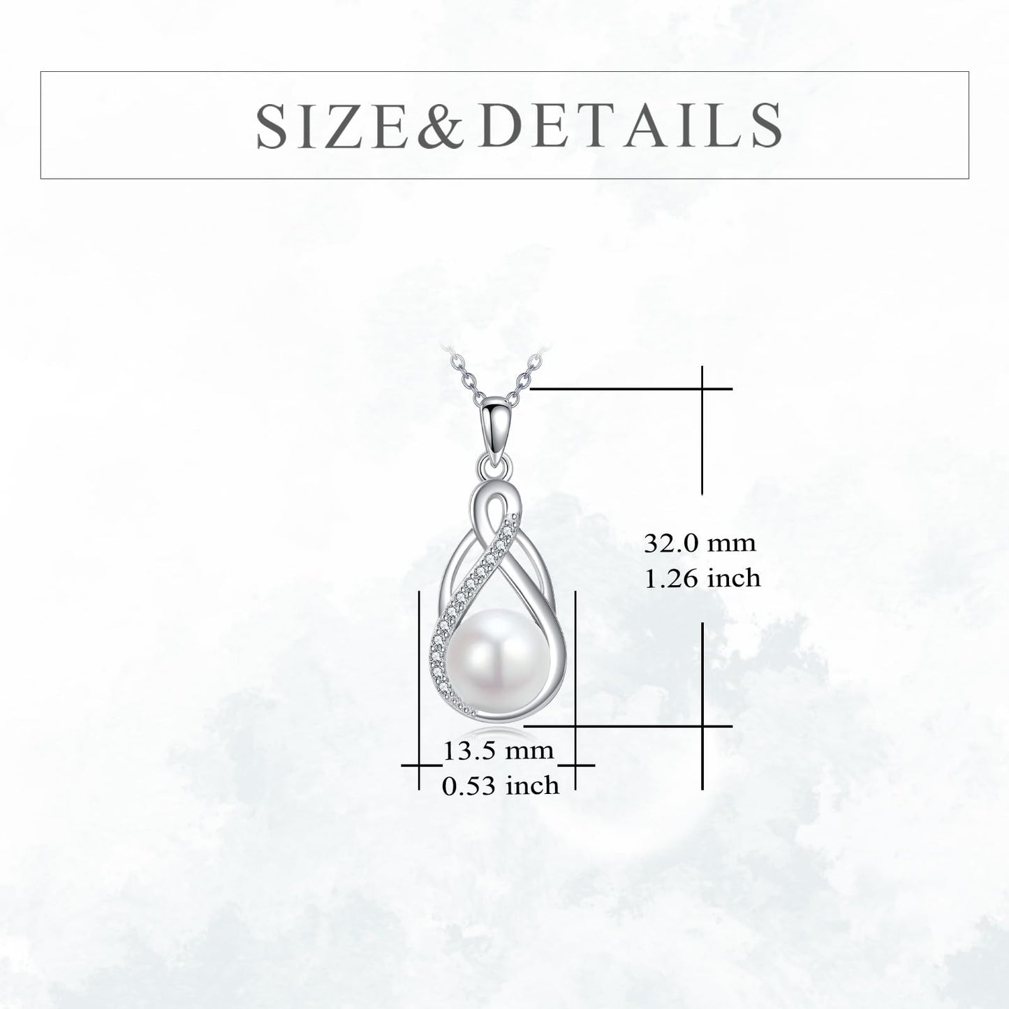 YFN Pearl Celtic Necklace S925 Sterling Silver for Women, Anniversary Irish Celtic Knot Jewelry Present for Women, Birthday Gifts (10mm Pearl Celtic Necklace)