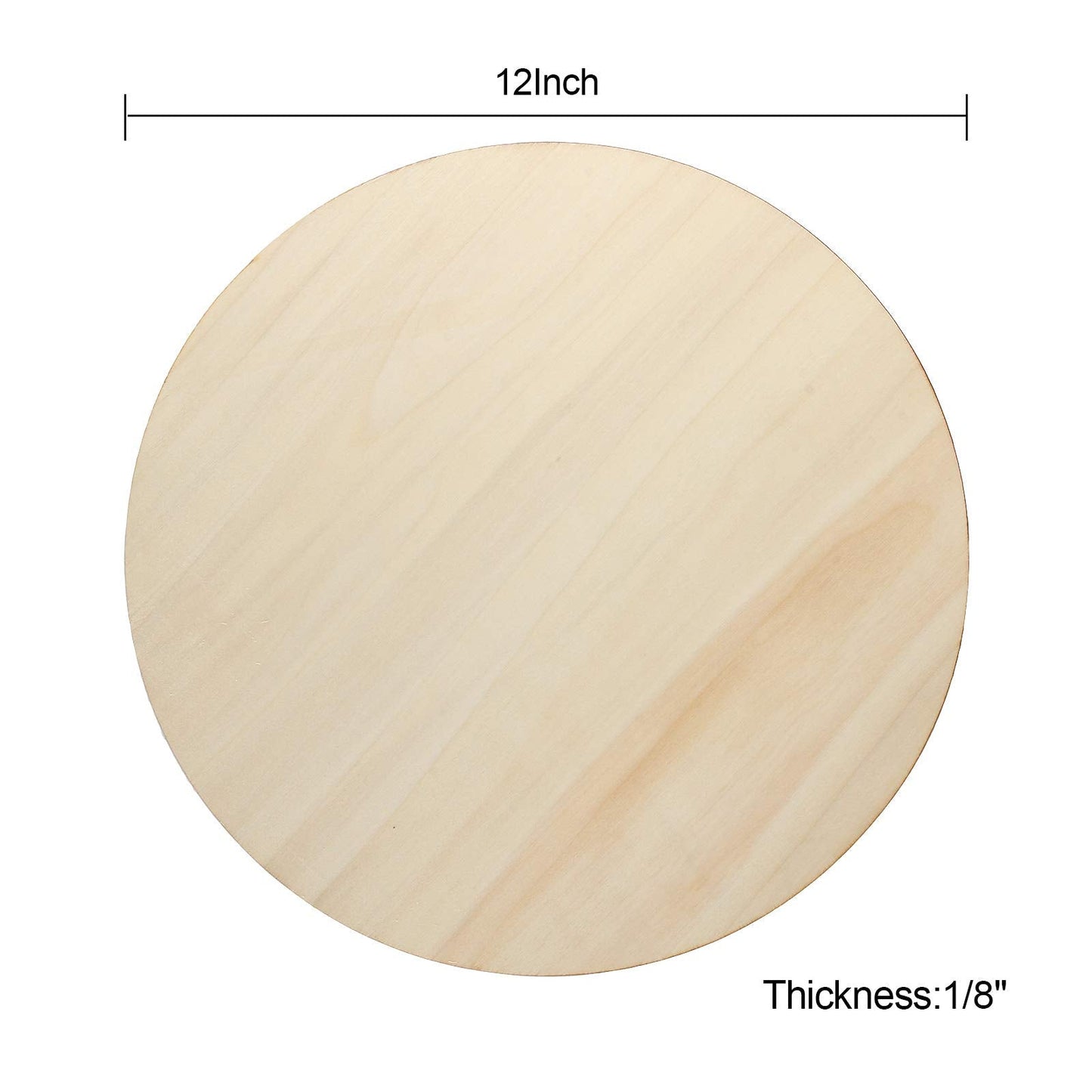 ZOEYES 20 Pack 12 Inch Wood Rounds Unfinished Basswood Plywood Wooden Sheets Blank Wood Circle for Crafts Painting School Projects Door Hanger Wood Burning