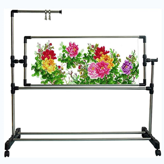 Adjustable 360° Rotating Floor Embroidery Stand for Cross Stitch & – Perfect Support for Quilting, Crafting, and Sewing Projects