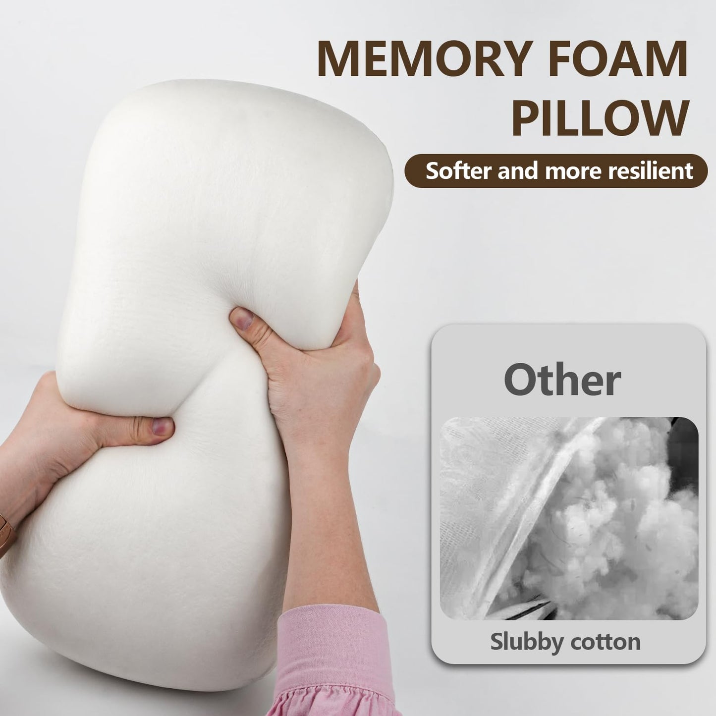 Head Recliner Pillow, Memory Foam Headrest Pillows for Recliner Chairs, Non-Slip Headrest Cushion for Neck Pain Relief, Neck Support Pillow for Travel Home Sofa Armchair (Grey)