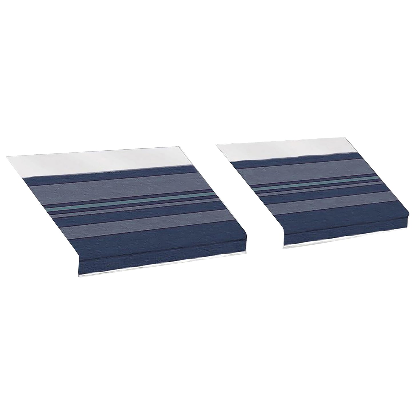 Carefree IE0557C00 SL Premium Indigo Blue 5.5' Long RV Camper Complete Window Awning with White Arms (Indigo with White Wrap and Red Tenera Thread)