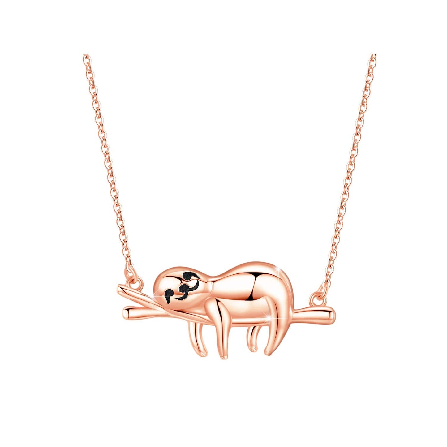 JUSTKIDSTOY Sloth Gifts for Women 925 Sterling Silver Cute Sloth Animal Pendant Necklace “Slow Down Be Happy” Animal Jewelry Graduation Gifts for Girlfriend Wife Daughter